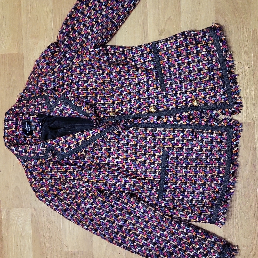 Katherine New York Awesome tweed fringe detail Sz Large